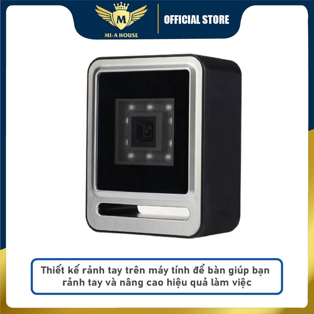 Máy đọc mã vạch để bàn YHD 9200 - Máy tít mã vạch QRCODE - dùng cho siêu thị, quầy tính tiền, kết nối qua cổng USB