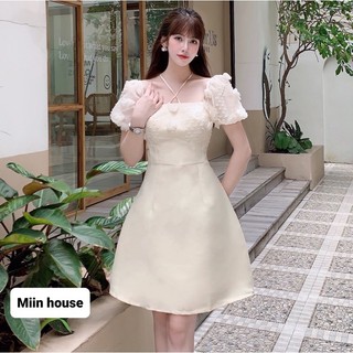 Váy tapta phối tơ bông nổi