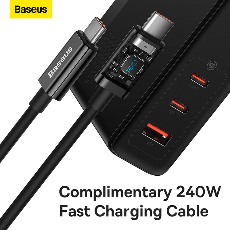 Bộ Sạc Baseus GaN5 pro 140W Sạc Nhanh USB Type C PD3.1 cho điện thoại, máy tính bảng...bảo hành 12 tháng- topbuy24h.vn