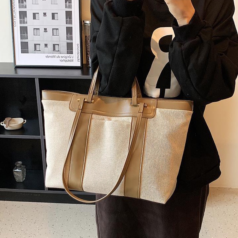 Túi xách IELGY đeo vai vải bạt thiết kế ngăn chứa rộng thời trang cho nữ