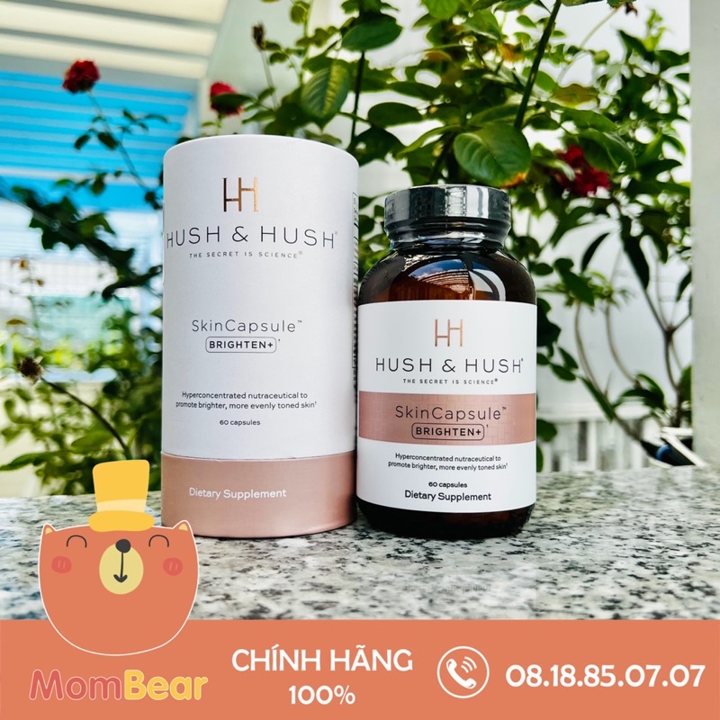 Viên Uống Làm Trắng Da, Mờ Thâm Nám, Tàn Nhang Image Hush & Hush SkinCapsule Brighten+