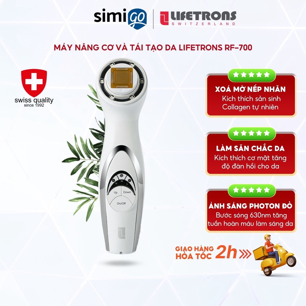 Máy nâng cơ và tái tạo da Lifetrons RF-700 làm mềm nếp nhăn căng da sáng trắng da sản sinh collagen tự nhiên