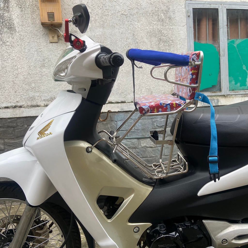 Ghế ngồi xe máy cho bé - Ghế Đi Xe Máy Inox