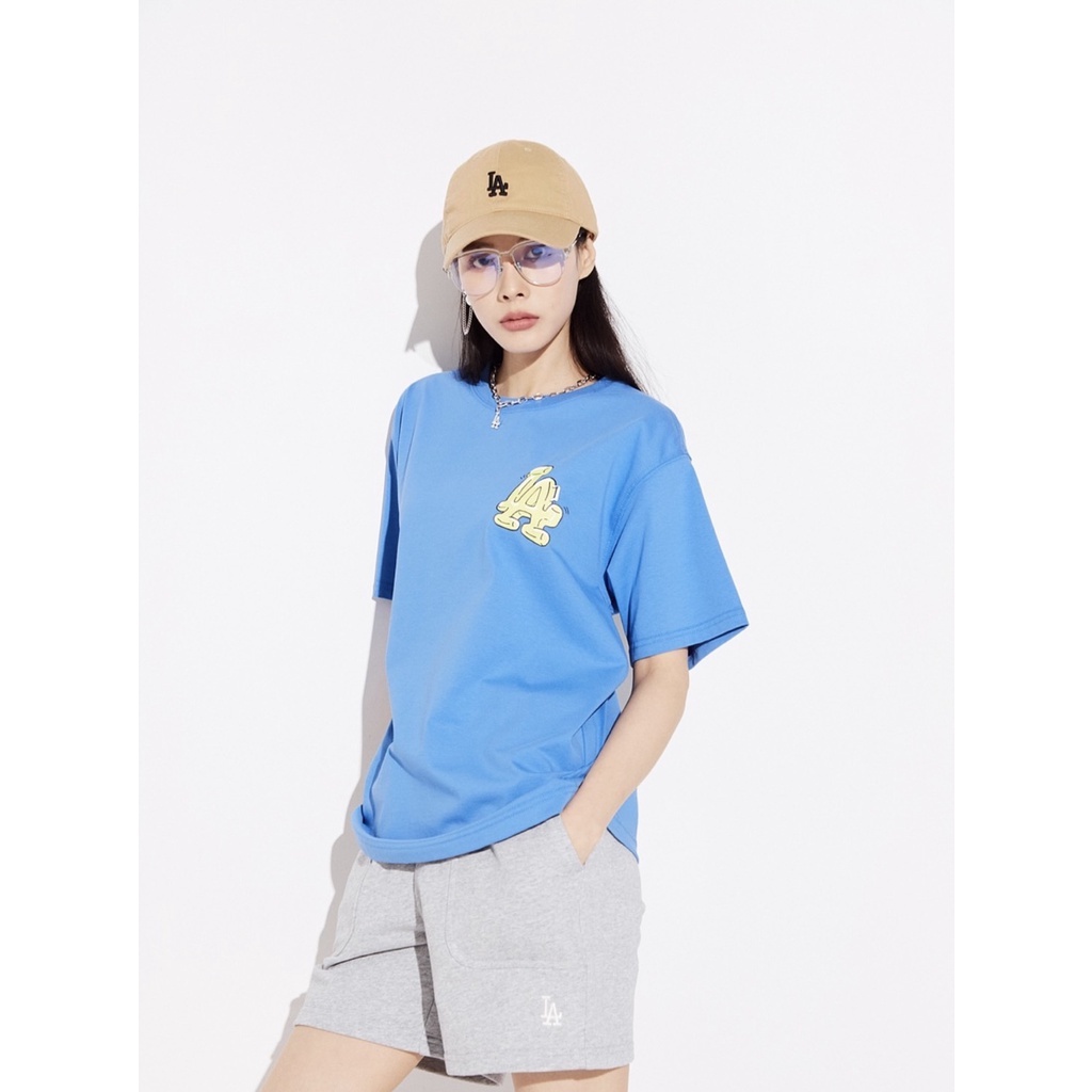 Mũ MLB Logo LA Nhỏ hàng hiệu Hàn Quốc_LA Beige