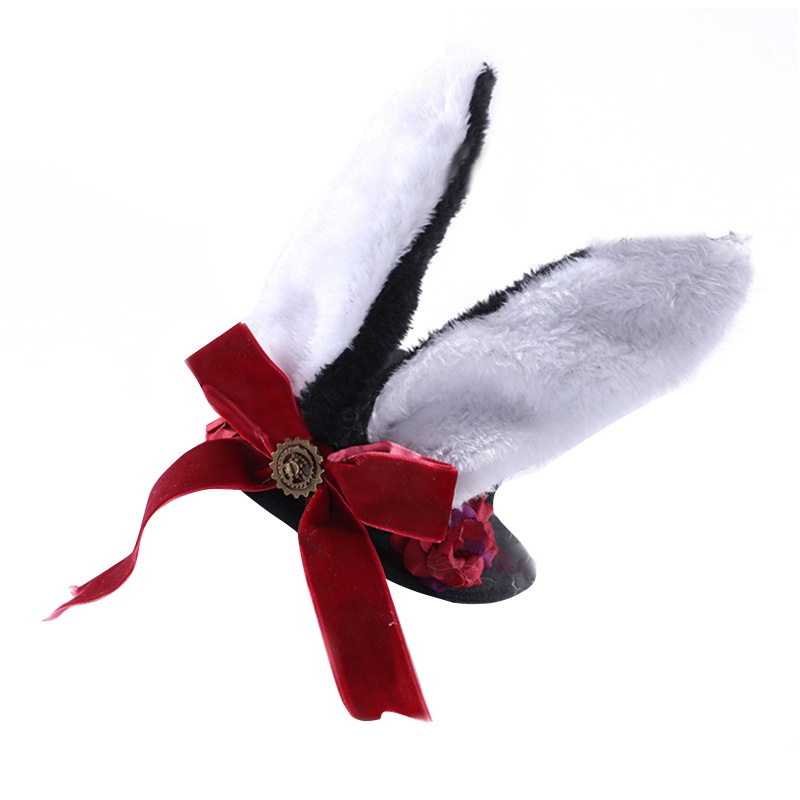 Kẹp Tóc Hình Mũ Tai Thỏ Phong Cách Steampunk Lolita