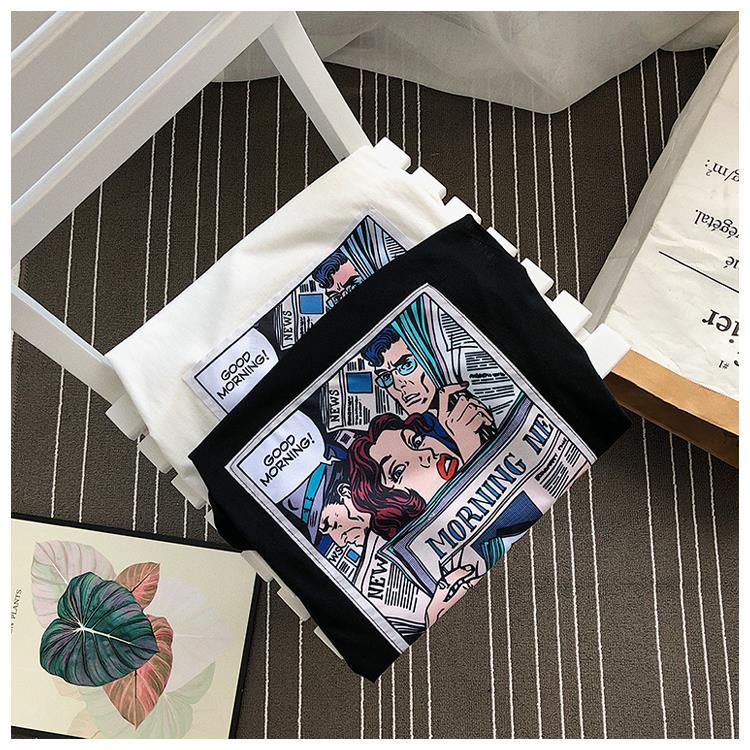 Áo Thun Tank Top Nữ A049 Form Rộng hoạt hình thể thao năng động Áo Phông 3 Lỗ Sát Nách thập Gym Yoga