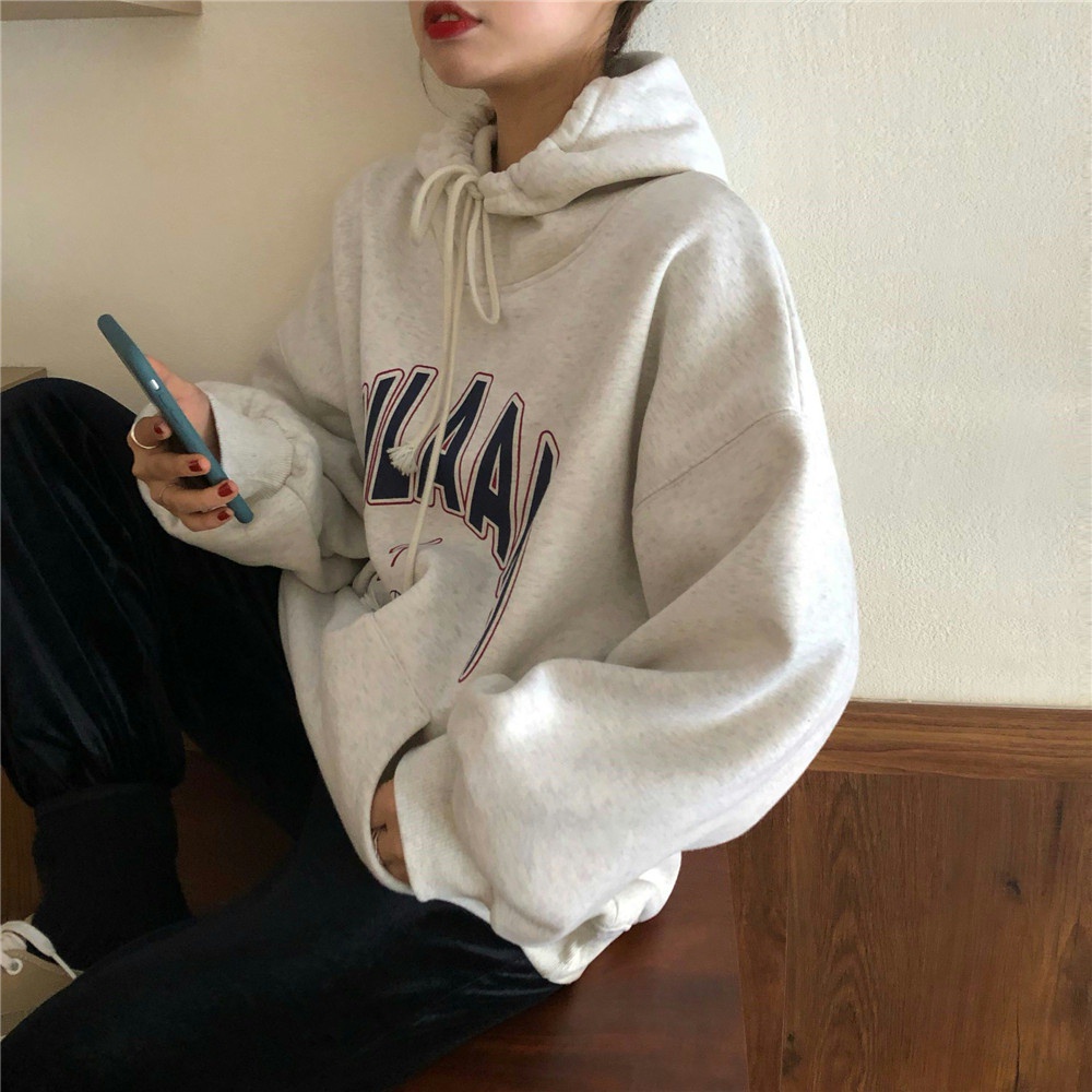 SUXI Áo Hoodie Dáng Rộng Thời Trang Mùa Thu Hàn Quốc Dành Cho Nữ