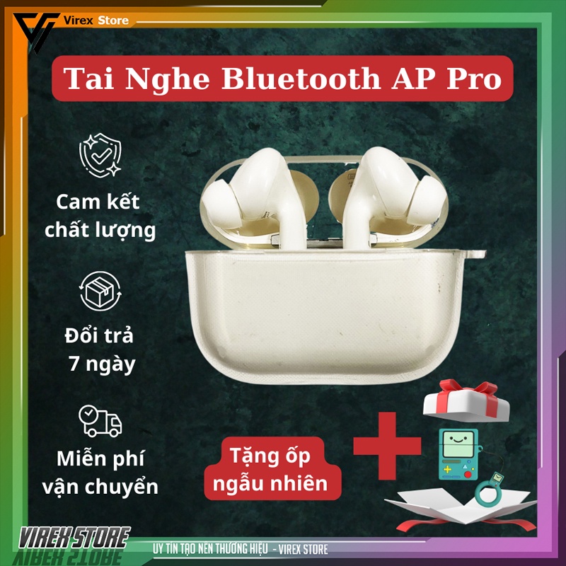 Tặng ốp tai nghe Bluooth Air Pro, Định vị, Đổi tên, xuyên âm chống ồn
