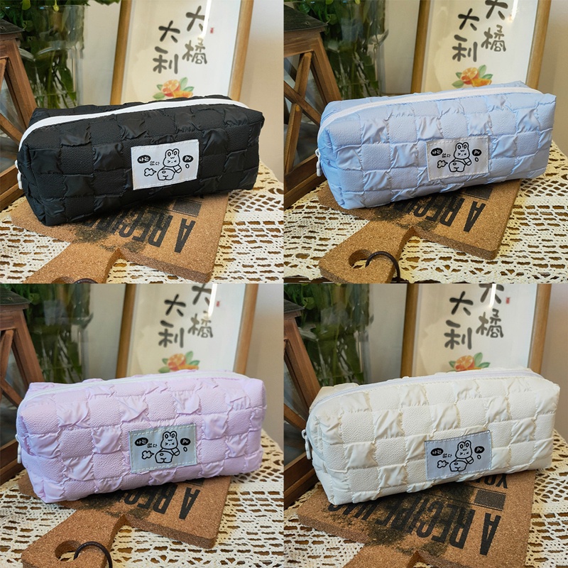 Túi Đựng Bút Chì / Đồ Trang Điểm Sức Chứa Lớn In Họa Tiết Hoa Xinh Xắn Tiện Dụng Cho Nữ