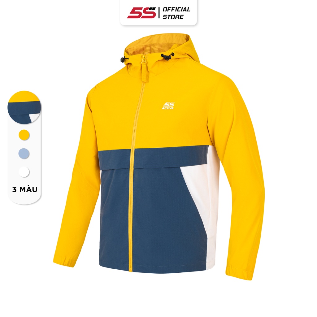Áo Khoác Gió Thể Thao Nam 5S (3 Màu), Giữ Ấm, Chống Bụi, Trượt Nước, Thiết Kế Phối Màu Trẻ Trung, Phong Cách (AKG22021)