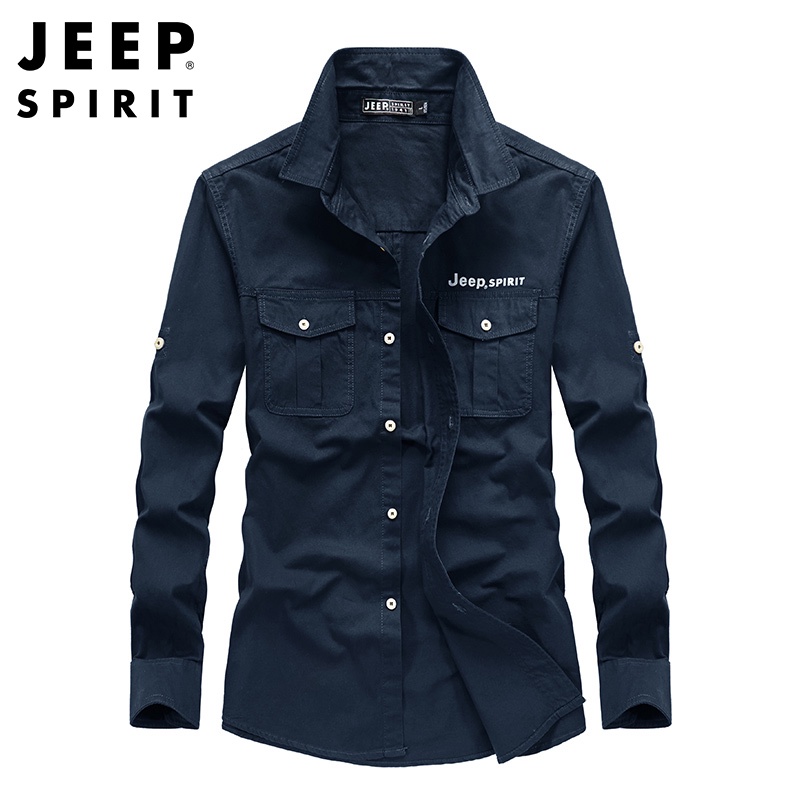Áo Sơ Mi Nam Dài Tay Họa Tiết Jeep