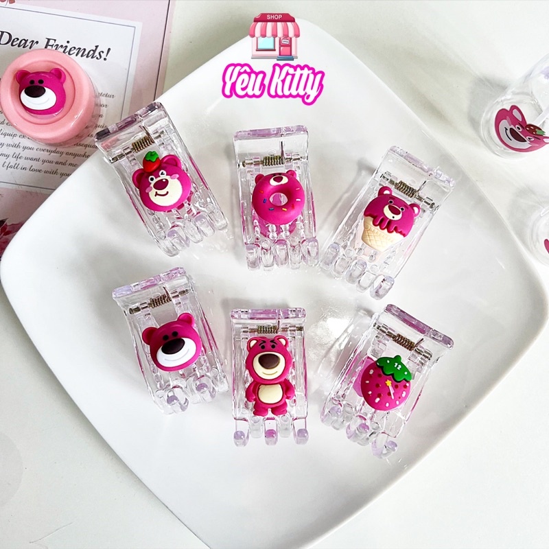 KẸP TÓC CÀNG CUA 5 RĂNG GẤU DÂU LOTSO