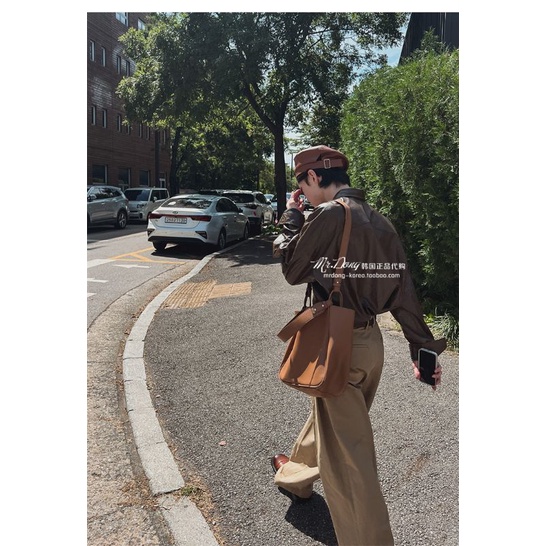 Áo Khoác SơMi Da Nhăn Phong Cách Vintage MrDong