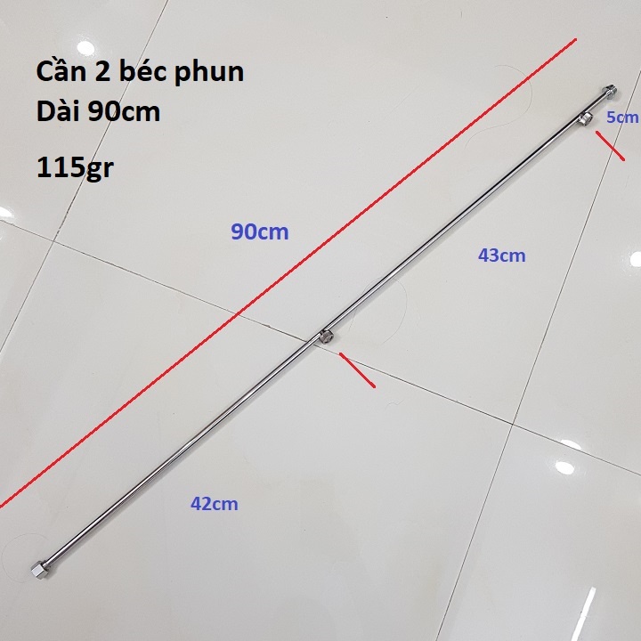 Cần phun thuốc nối dài, siêu nhẹ siêu cứng, loại 2 béc 90cm