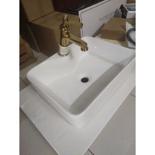 Vòi rửa mặt đồng thau mạ nóng lạnh cao 20 cm cao cấp