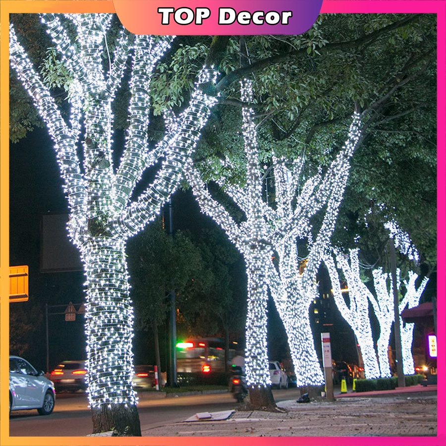 Dây Đèn Led Trang Trí 50M Trắng ⚡𝗖𝗵𝗼̂́𝗻𝗴 𝗡𝘂̛𝗼̛́𝗰⚡ Đèn Trang Trí Quán Cà Phê Cuốn Dây Trang Trí Ngoài Trời