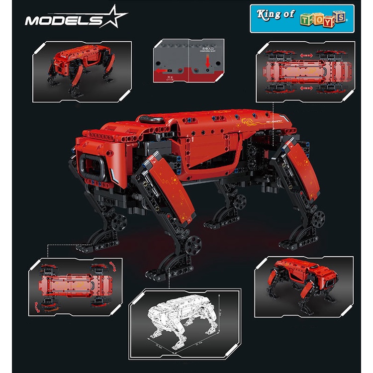 Đồ Chơi Lắp Ráp Xếp Hình Điều Khiển Từ Xa RC Mô Hình Chú Chó ROBOT CyberDog Mouldking 15066 Với 936 PCS - KING OF TOYS