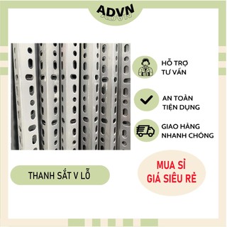 Thanh sắt v lỗ 3x3cm DÀY 1.5MM sơn tĩnh điện hàng sẵn giao ngay