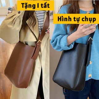 Túi tote nữ da Pu cao cấp đựng A4, kèm ví nhỏ, dây kéo, phong cách ulzzang 2024