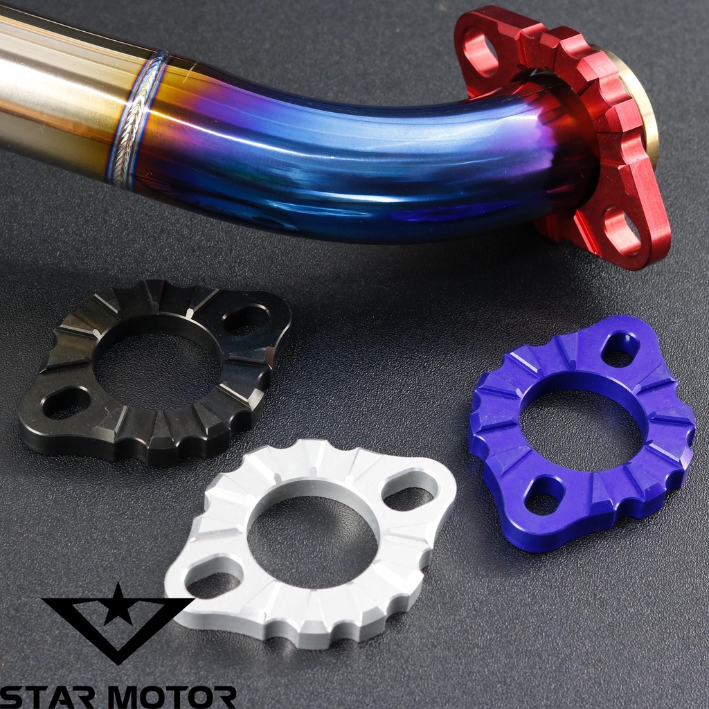 Cổ Pô Titan Exciter 150,155 Tai pát nhôm đúc CNC chuẩn Form xe