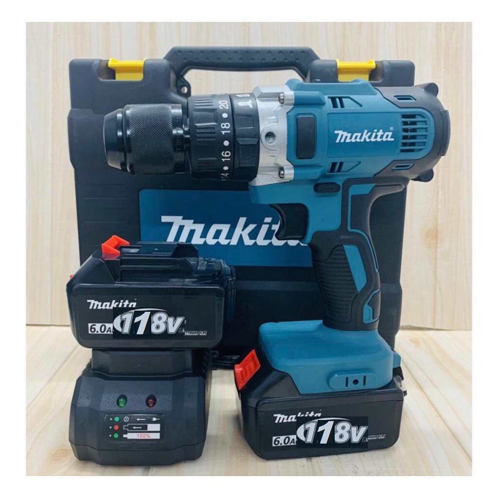 Máy Khoan Pin MAKITA Đầu 13mm Autolock 3 chức năng Có Búa Động Cơ 775