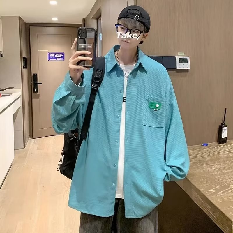 Áo Sơ Mi Nam Tay Dài Dáng Rộng Thời Trang Hàn Quốc Đơn Giản Trẻ Trung Cho áo sơ mi nữ form rộng áo sơ mi tay dài áo cặp nam nữ đồ đôi