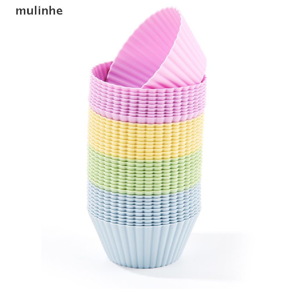 Set 5 Khuôn Làm Bánh Muffin Chịu Nhiệt Tái Sử Dụng Tiện Lợi vn