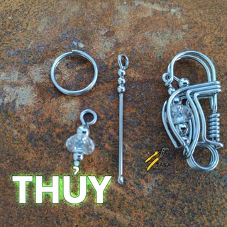 Móc khoá mệnh THỦY thủ công inox bền đẹp.
