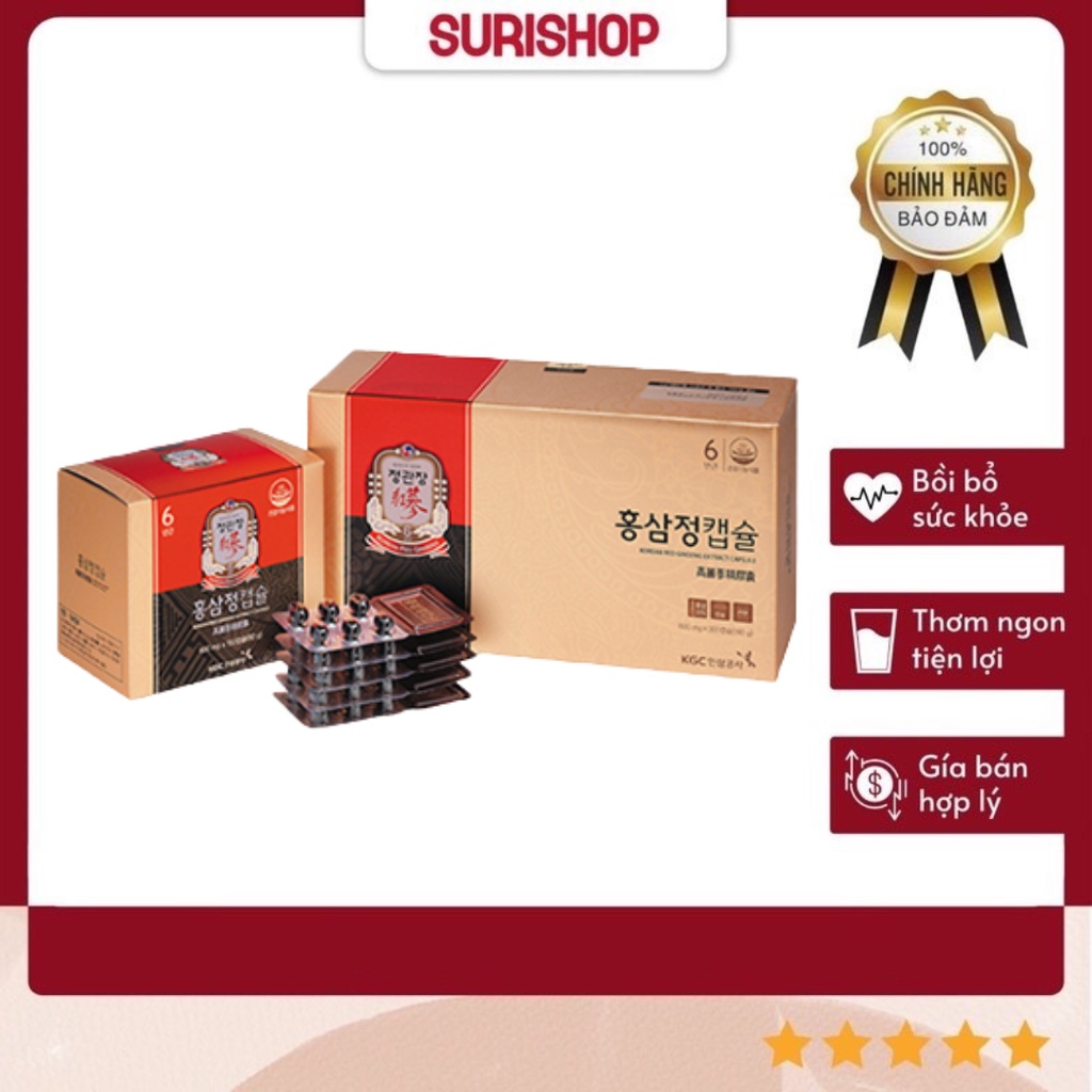 Viên Nhộng Hồng Sâm KGC Cheong Kwan Jang Extract Capsule - Viên Hồng Sâm Hàn Quốc 600mg X 300 Viên