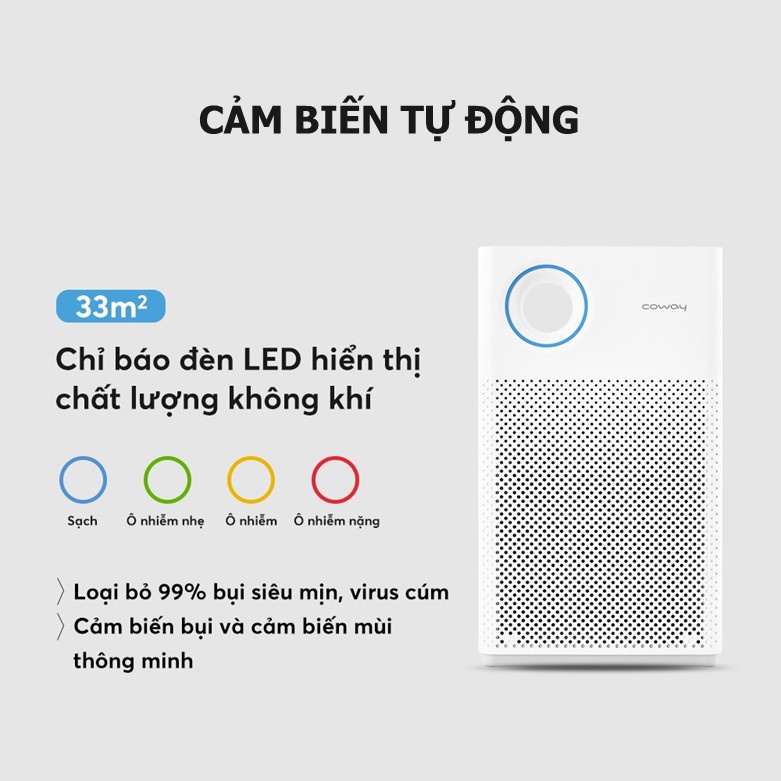 Máy Lọc Không Khí Cao Cấp COWAY Classic AP-1018F