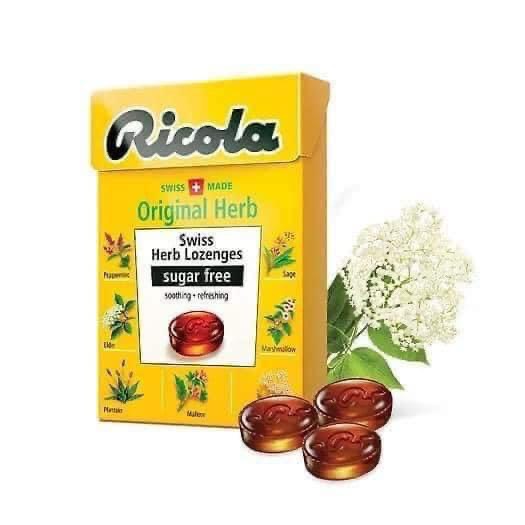 Kẹo ngậm ho Ricola LemonMint 250Gr, kẹo ngậm thảo mộc chính hãng Đức