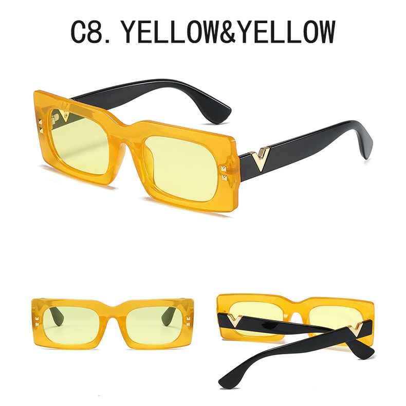 Kính Mát Gọng Vuông Lớn Chống Tia UV400 Phong Cách Hip Hop