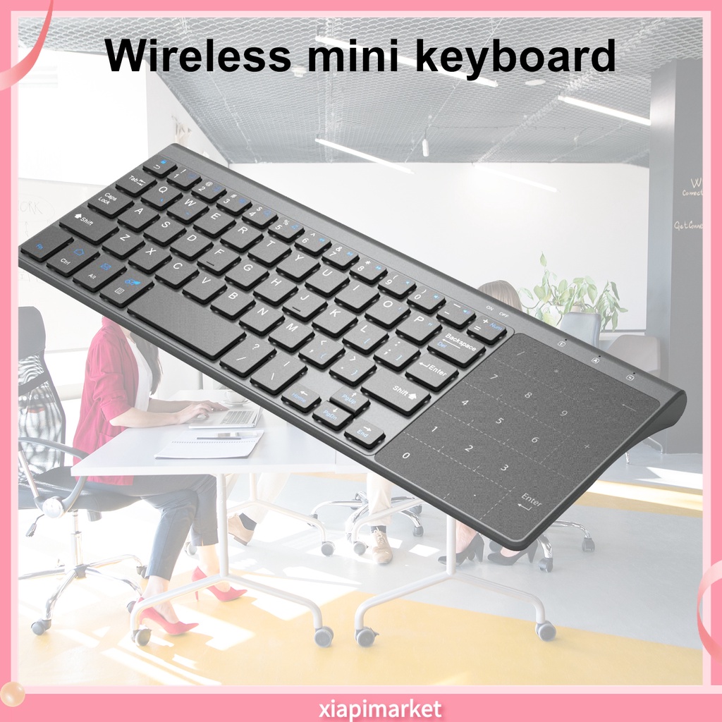 Bàn Phím Không Dây 2.4G Có Bàn Phím Cảm Ứng Số Cho Android Windows PC TV Box