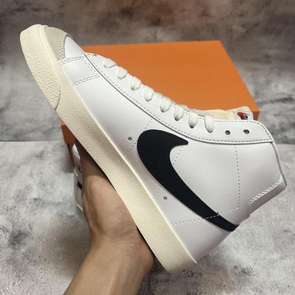 Giày Sneaker Nike Blazer Mid 77 Vintage White Black Cổ Cao,Thấp Kiểu Dáng Thể Thao Phối Màu Đen Trắng Cao Cấp Full Box .