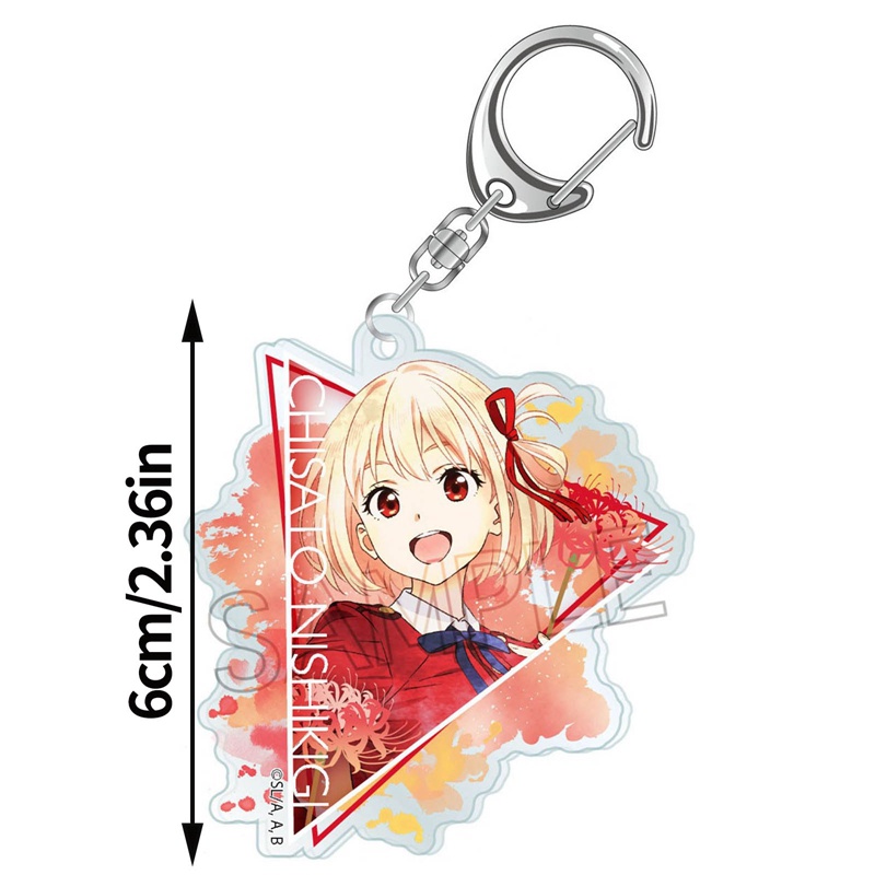 Tmdbyx Chisato Nishikigi Móc Khóa Hai Mặt Bằng Acrylic Inoue Takina Lycoris Recoil