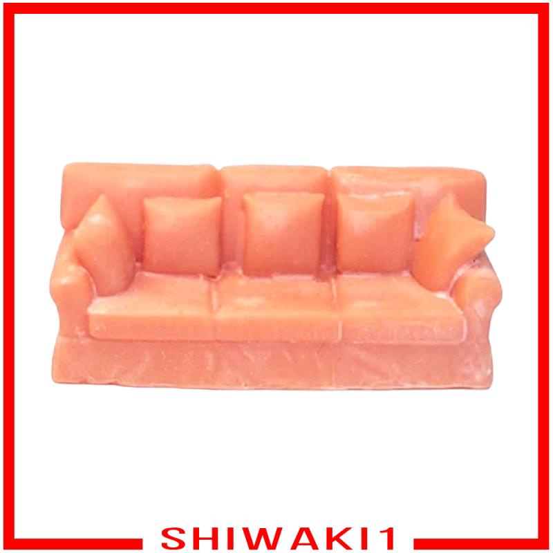 Mô Hình Ghế Sofa Phong Cách Bắc Âu Không Sơn 1 / 64