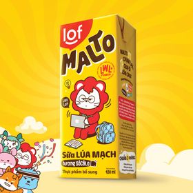 THÙNG 48 HỘP SỮA LOF socola lúa mạch MALTO (tặng 1 Balo hoặc 3 Ly nhựa đổi màu)