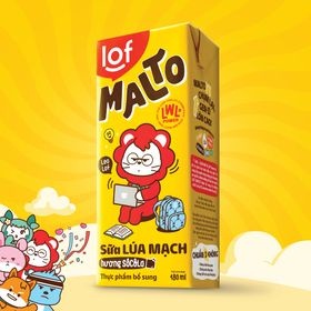 THÙNG 48 HỘP SỮA LOF socola lúa mạch MALTO