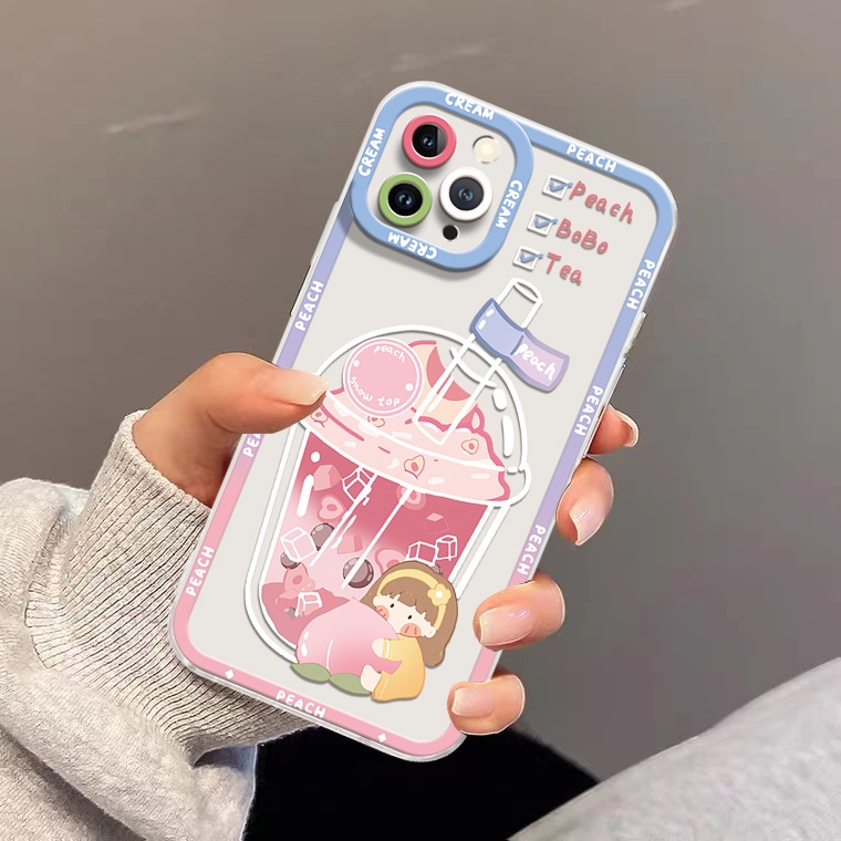 Ốp Điện Thoại Silicon TPU Mềm Trong Suốt Họa Tiết Dễ Thương Cho IPhone 14 13 12 Pro X XR XS Max 11 6 6S 7 8 14 Plus