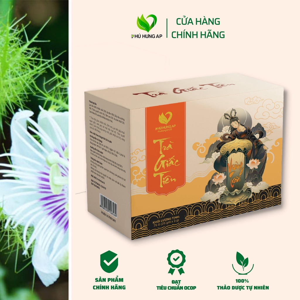 Trà dễ ngủ, an thần, trà thảo dược hỗ trợ giấc ngủ 100% thảo dược tự nhiên, trà Giấc Tiên giúp ngủ ngon