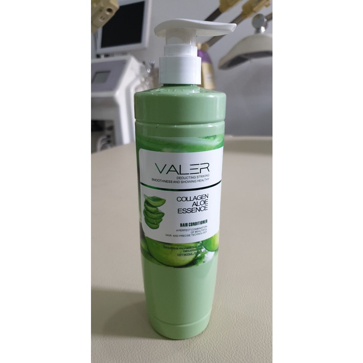 Cặp Dầu Gội Xả Lô Hội Tái Sinh Nha Đam  Valer Collagen Aloe Essence Chính Hãng 800ML