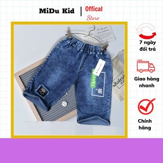 Quần Jean lửng ngố sooc MIDUKID cho bé trai cho bé 5-10 Tuổi ( 15-28Kg)