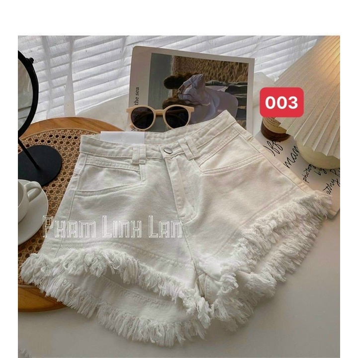 Quần short jean tua rua xinh xắn kiểu hot teen