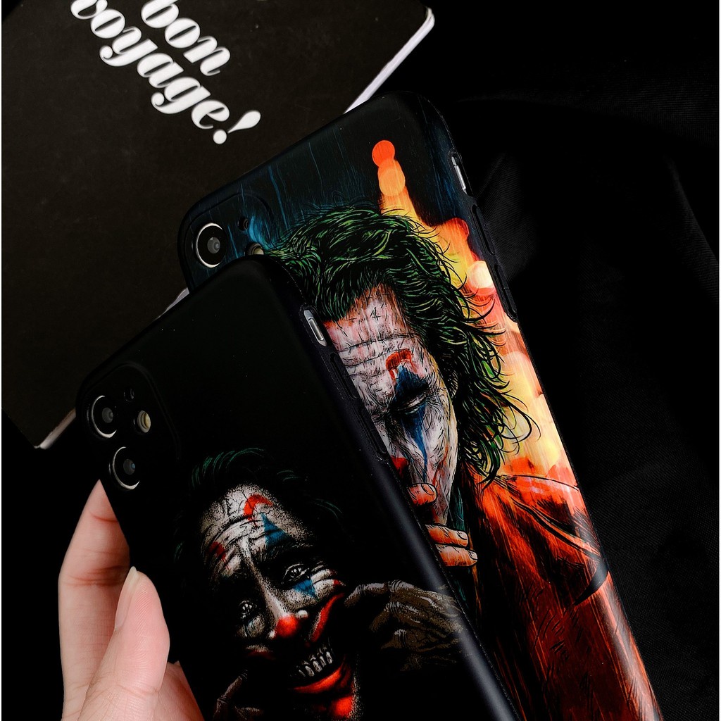Ốp Lưng iphone hình Jocker độc đáo dẻo bảo vệ camera cho 7pluss 8pluss x xs xsmax 11 11max 12 12max 13 13max