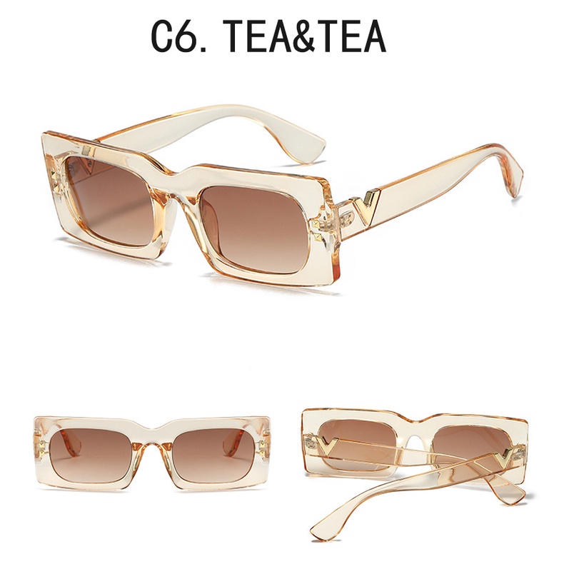 Kính Mát Gọng Vuông Lớn Chống Tia UV400 Phong Cách Hip Hop