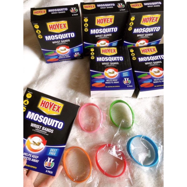 Hộp gồm 6 vòng tránh muỗi cho bé và người lớn Hovex