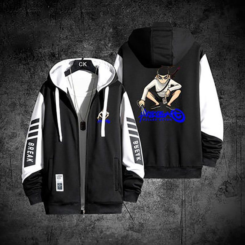 Assassin Scissor Seven with the Shadow Assassin Seven zipper hooded sweater coat long-sleeved cardigan men and women loose clothes