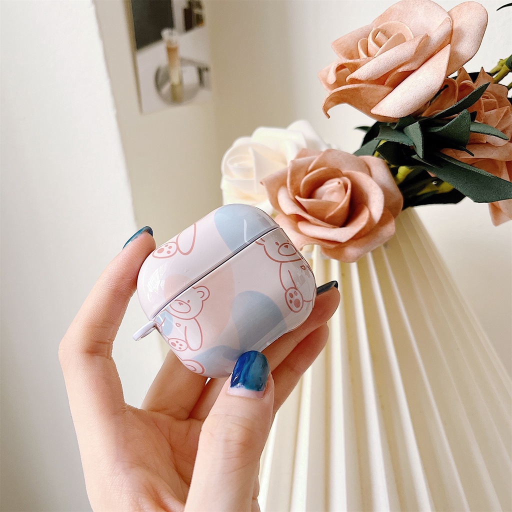 Vỏ Bảo Vệ Hộp Sạc Tai Nghe Bluetooth Không Dây Lenovo Thinkplus LP40 pro / LP40 S Họa Tiết Hoa / Gấu Dễ Thương