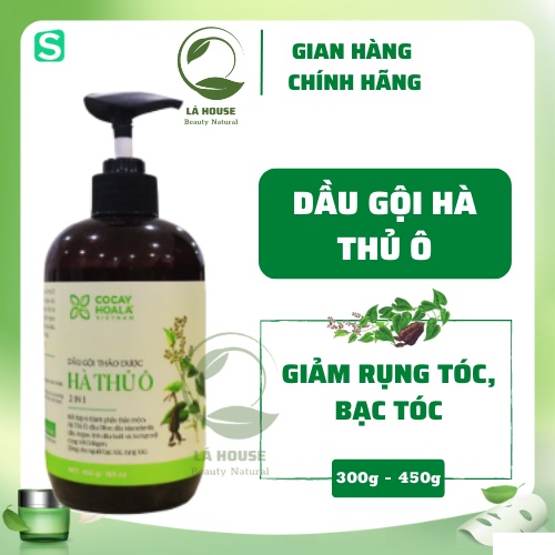 Dầu Gội Hà Thủ Ô Kích Thích Sắc Tố Làm Đen Tóc Cỏ cây hoa lá 300g -450g