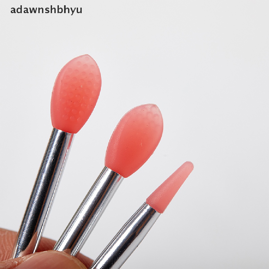 Set 3 Cọ Đắp Mặt Nạ Môi Bằng Silicon Kèm Cốc Hút Chống Bụi